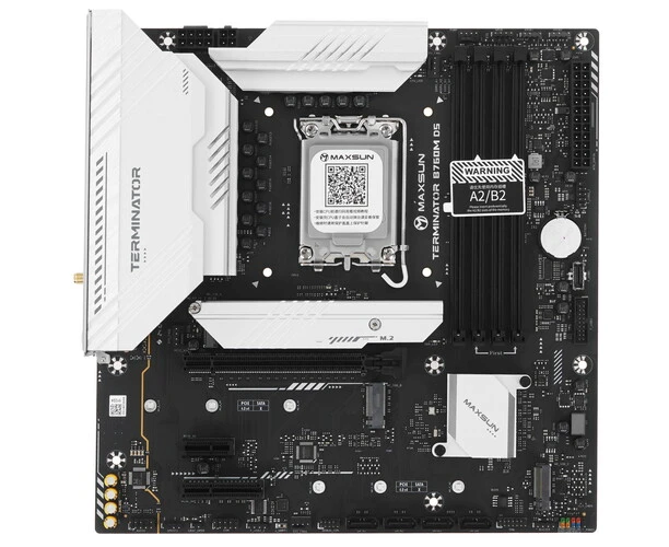 MB s1700 Maxsun MS-Terminator B760 M D5 WIFI6 E (6940709660515), 4*DDR5, 1*PCI Ex16, 1*PCI Ex4, 3*M.2, 1*Type C, 4*USB3.2 Gen1, 8*USB2.0, 4*SATA3.0, 2.5 G, DP, HDMI, M-ATX, RTL
