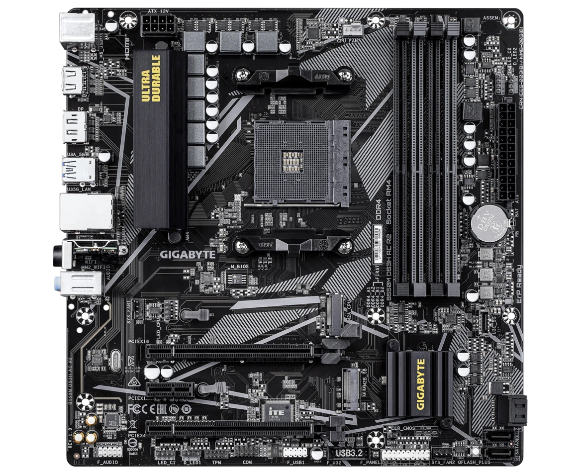Материнская плата Gigabyte B550 M DS3 H AC R2