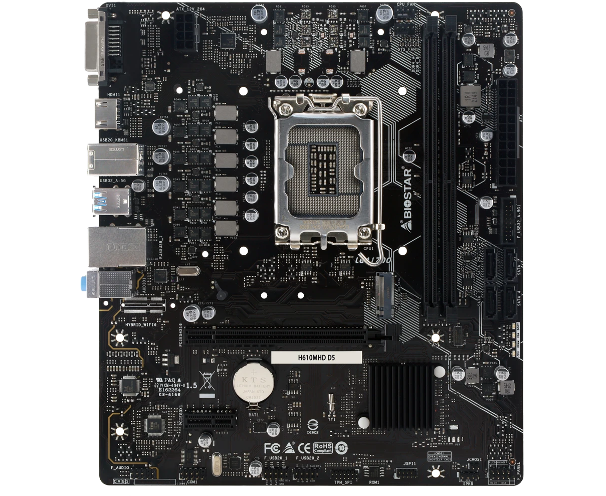 Материнская плата Biostar H610 MHD D5