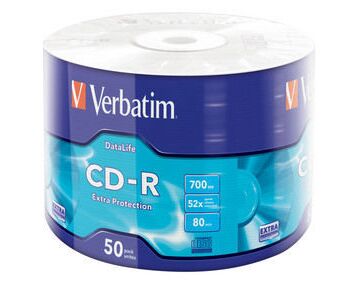 Диск CD-R Verbatim 700 Mb 52x bulk (50шт) (43787)