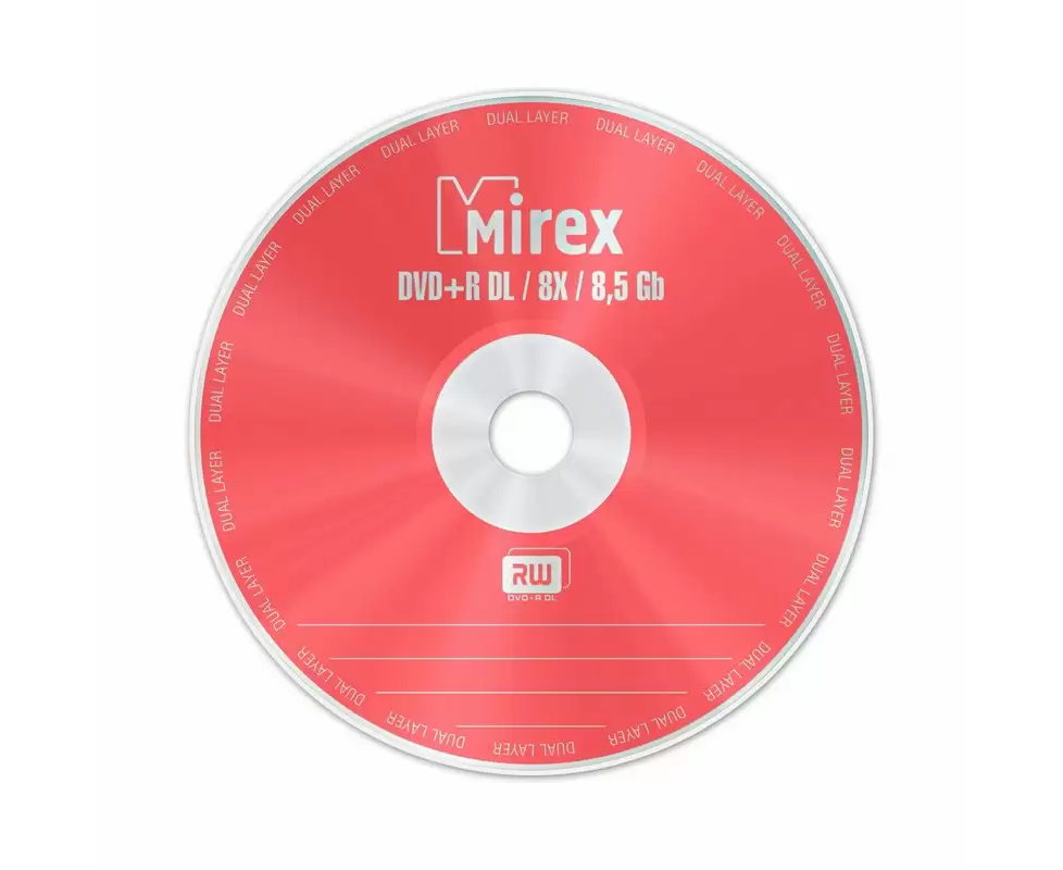 Диск DVD+R Mirex (UL130062 A8 C) 8.5 Gb, 8x, Бум. конверт (1), Dual Layer (1/150)