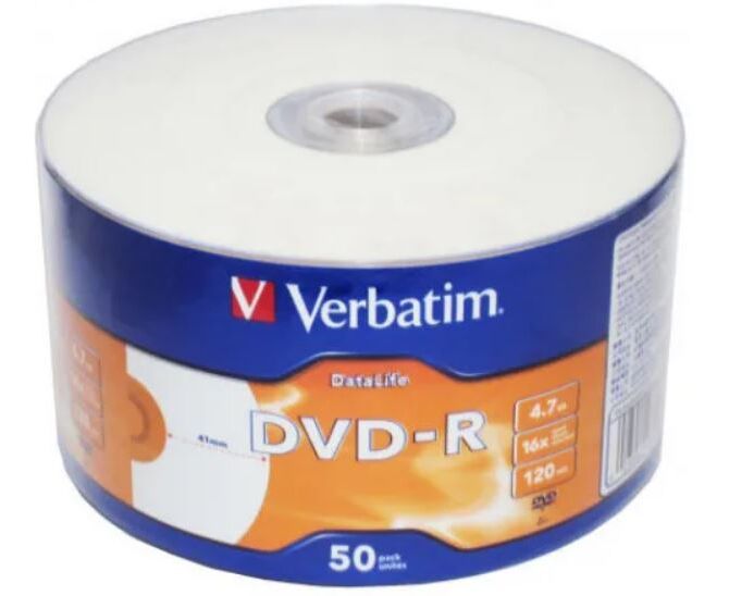 VERBATIM DVD+R 4,7 GB 16x CB/50 Full Ink Print