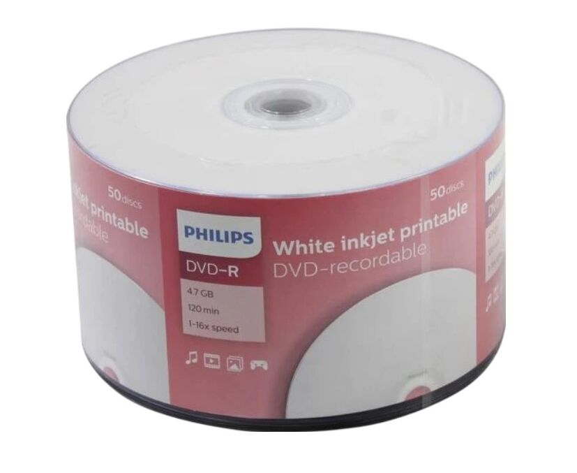 Диск DVD-R Philips DM4 I6 U50 F/97 4.7 Gb, 16x, Bulk (50), Printable
