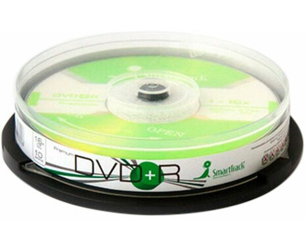 Диск DVD+R Smart Track ST000219, 4,7 Гб 16x Cake Box (упаковка на шпиле) 10шт