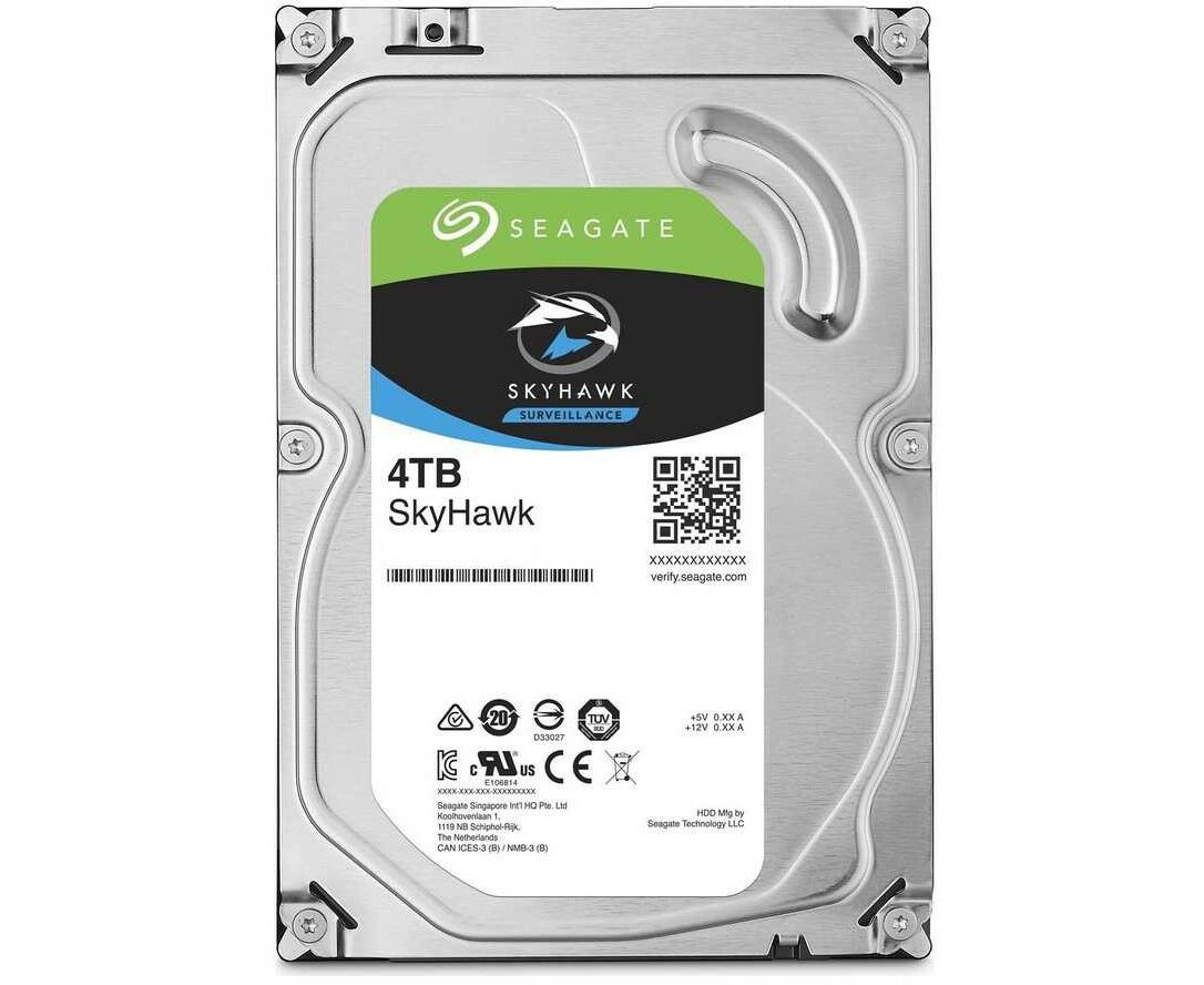 HDD Seagate Skyhawk (ST4000 VX016) 4 TB Serial ATA III, 5400 rpm, 256mb, для видеонаблюдения