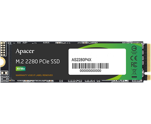 SSD Apacer AS2280 P4 X (AP256 GAS2280 P4 X-1) 256 Gb M.2 2280 PC Ie Gen3x4, R2100/W1700 Mb/s, 3 D Nand, MTBF 1.8 M, NV Me, 100 TBW, Retail