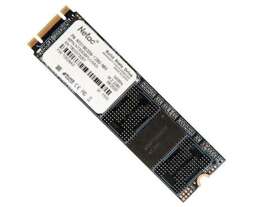 Внутренний SSD Netac 128 GB N535 N, SATA-III, R/W - 510/440 MB/s, (M.2), 2280, 3 D NAND