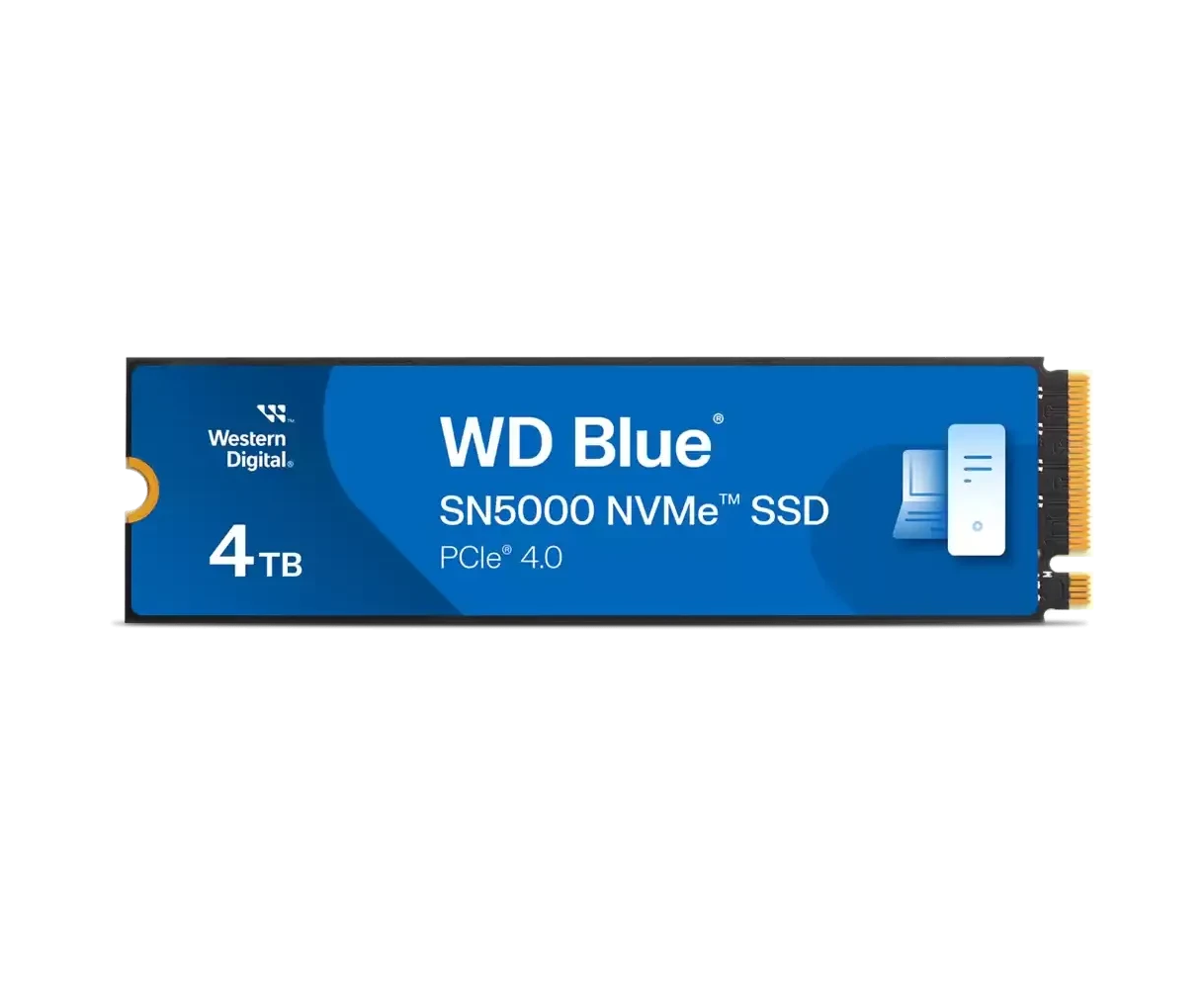 SSD WD Blue WDS400 T4 B0 E, NV Me, 4 TB, M.2 2280, PCI-E 4x4 R/W - 5500/5000 MB/s