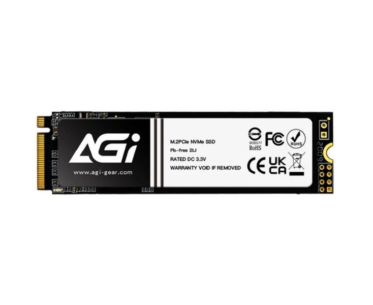 SSD AGI AI828 AGI2 T0 G44 AI828 2 ТБ, M.2 2280, PC Ie 4.0 x4, NV Me, M.2