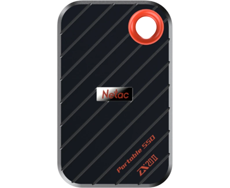 Внешний SSD Netac ZX20 II 512 GB (NT01 ZX20 II-512-32 BK) USB 3.2 Gen2 Type-C, R/W up to 2000 MB/1800 MB/s, with USB C to A cable and 20 Gbps USB C to C