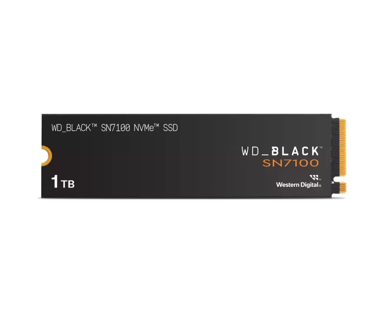 SSD WD Black SN7100 (WDS100 T4 X0 E) 1 TB , M.2 2280, PCI-E 3x4, R/W - 7250/6900 MB/s 3 D-NAND TLC