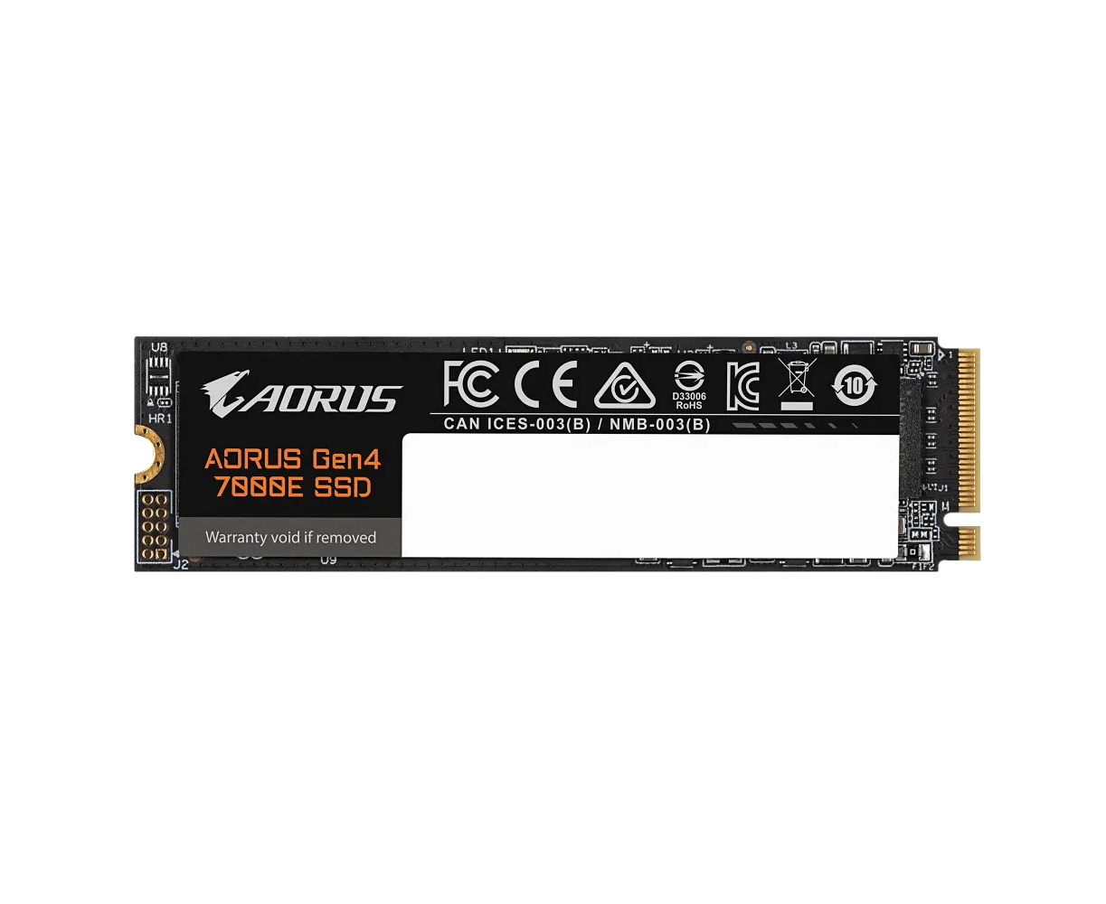 SSD Gigabyte Aorus 7000 E (AG470 E4 TB) M.2 2280 4 TB PC Ie Gen4x4 with NV Me, 7100/6500, MTBF 1.6 M, 3 D TLC NAND, 3000 TBW, 0,41 DWPD