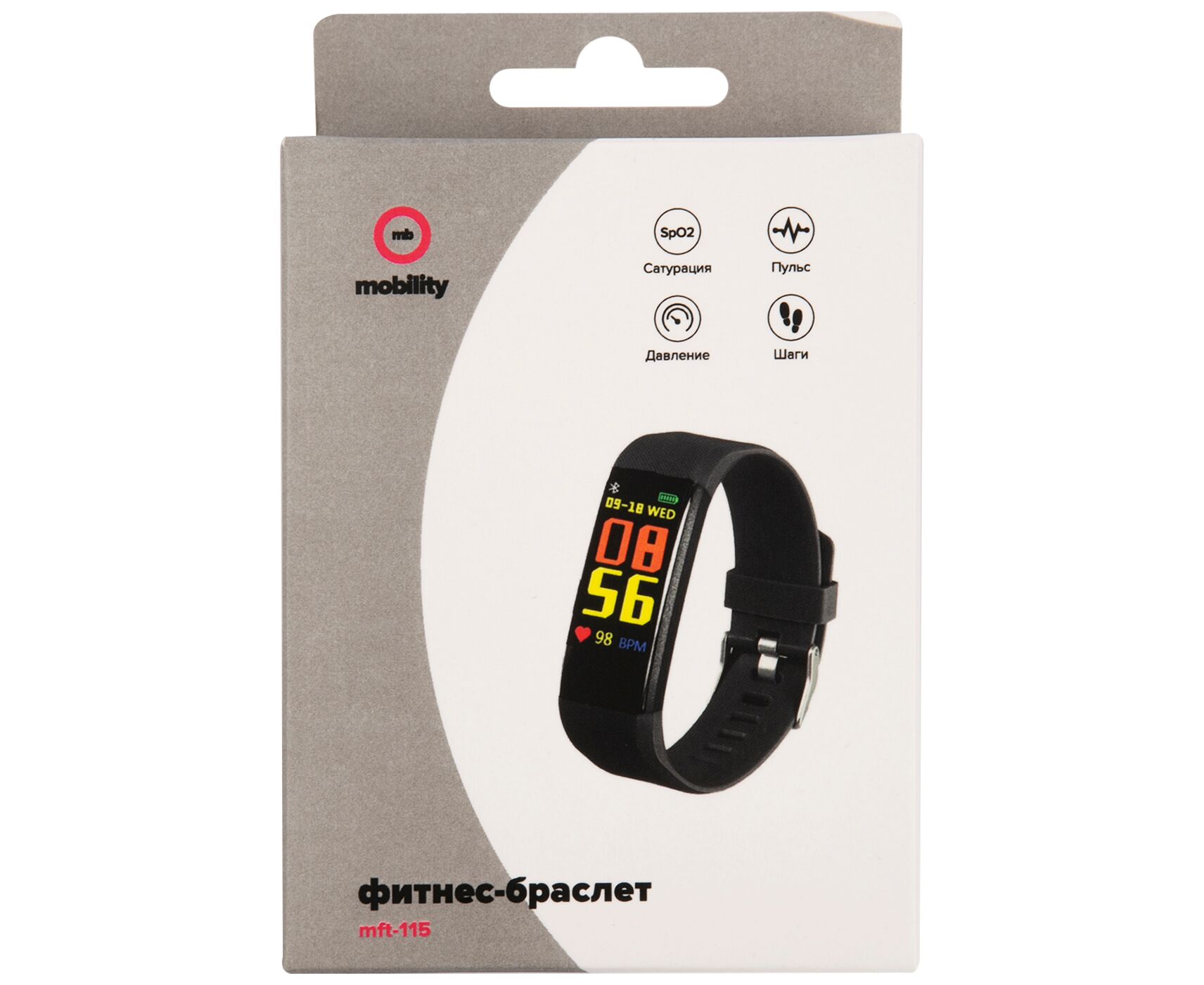 Фитнес-браслет MB mobility mft-115, черный