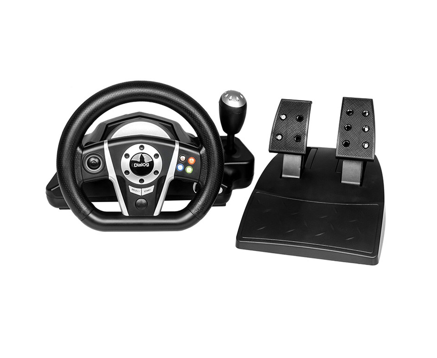 Игровой руль Dialog GW-135 VR Gran Tourismo - эф.вибрации, 2 педали, рычаг ПП, PC USB(116932)