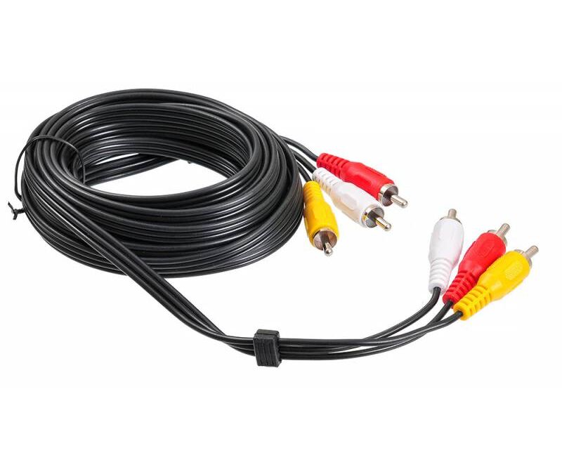 Кабель соединительный аудио-видео Buro 3х RCA (m)/3х RCA (m) 5м черный (BAAC027-5)