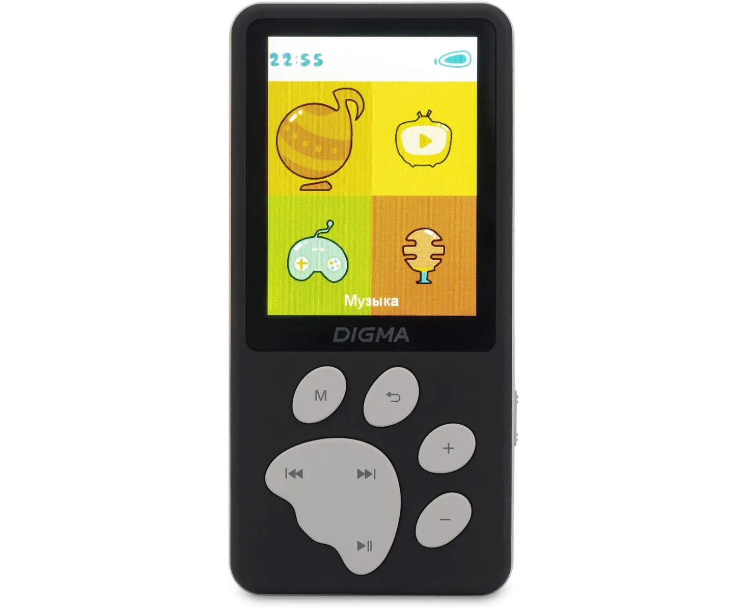 MP3 плеер Digma S5 flash 8 ГБ черный/серый