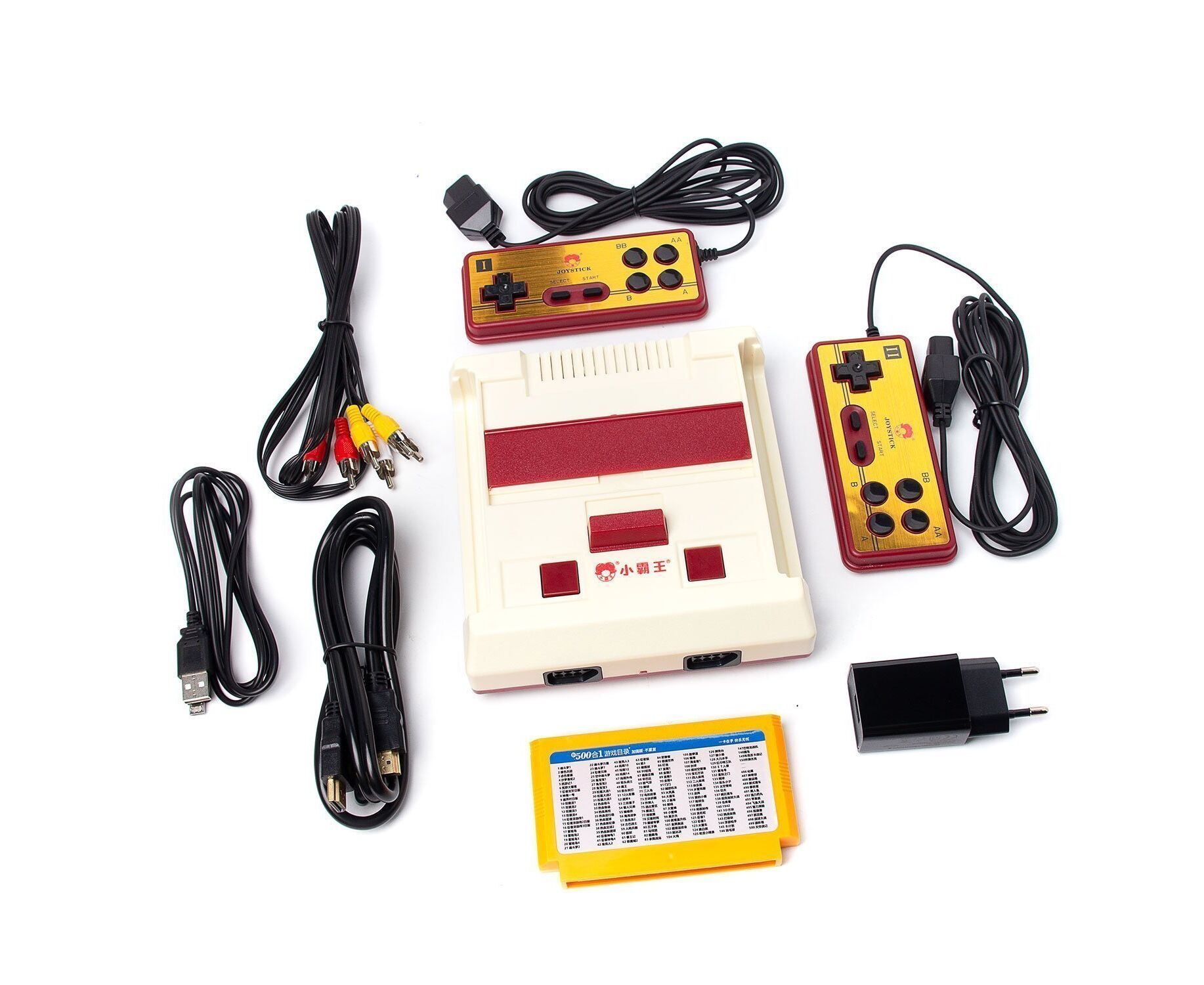 Игровая консоль - D99 версии 4 K (500+ игр, 2 беспроводных геймпада) (white/red) (237384)