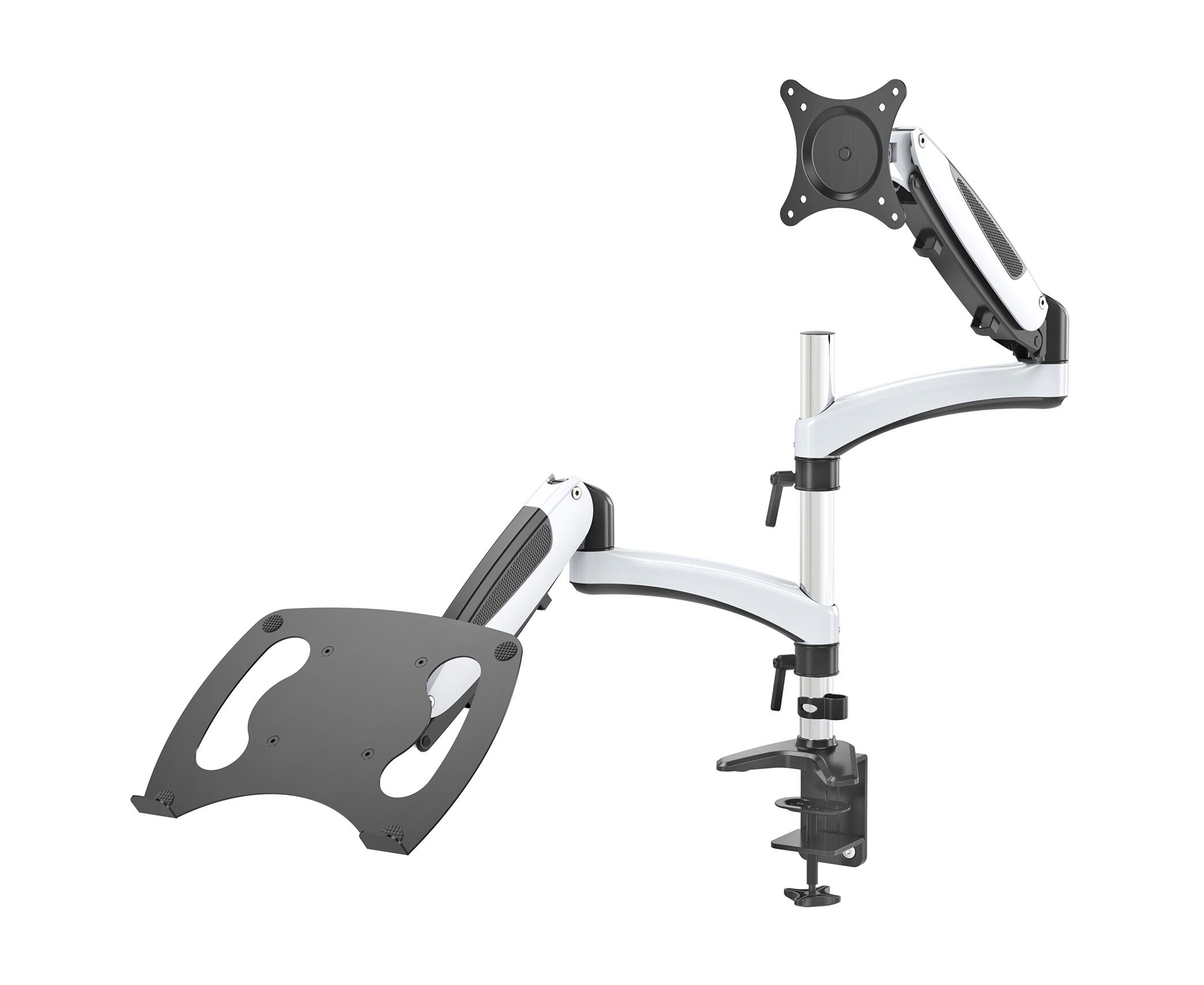 Кронштейн для монитора/ноутбука Cactus CS-VM-LH08-AL серебряный