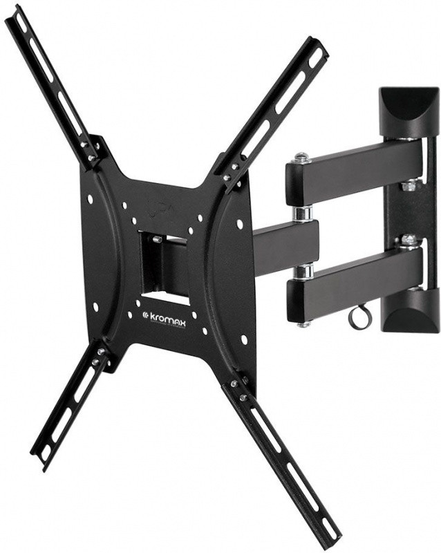 15"-55" Кронштейн Kromax OPTIMA-404 Наклонно-поворотный черный макс.35кг VESA 400x400 мм