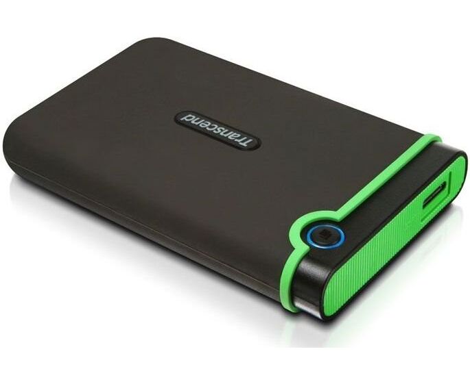 HDD ext 2.5" 1.0 TB USB3.0 Transcend Store Jet 25 M3 S Slim, прорезиненный, стальной серый (TS1 TSJ25 M3 S) военный стандарт MIL-STD-810 F 516.5