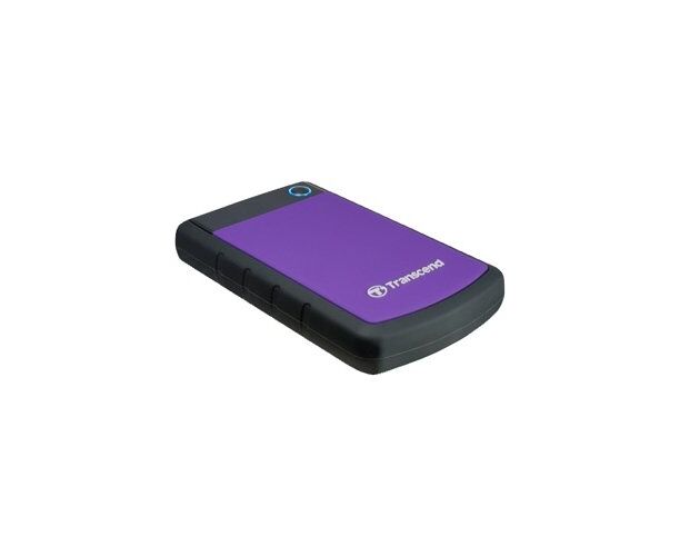 HDD ext 2.5" 2.0 TB USB3.0 Transcend Store Jet 25 H3, прорезиненный, чёрный/фиолетовый (TS2 TSJ25 H3 P) военный стандарт MIL-STD-810 F 516.5