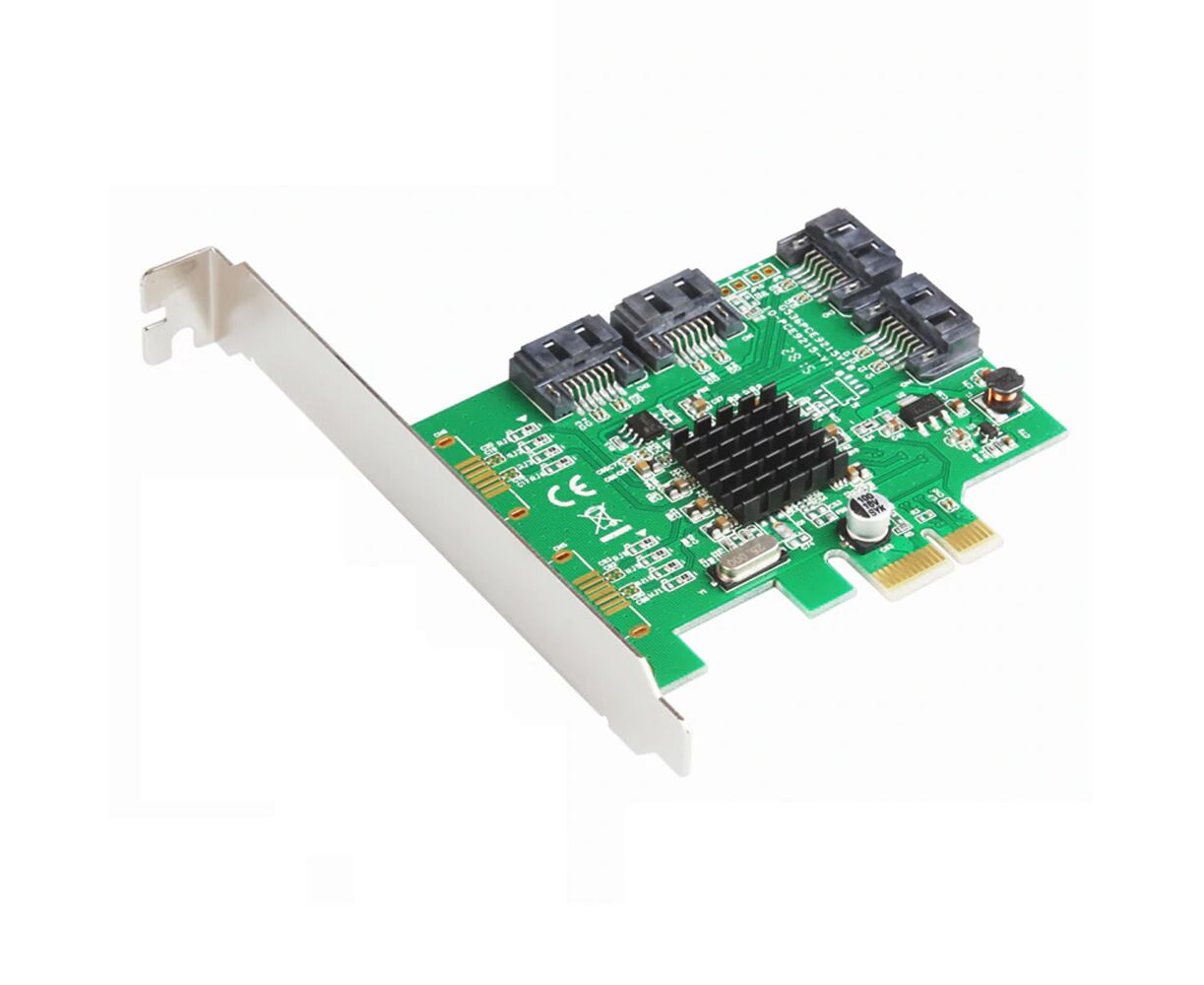 Контроллер ORIENT M9215 S PCI-Ex v2.0, SATA3.0 6 Gb/s, 4int port, поддержка HDD до 8 TB, Marvell 88 SE9215 chipset, oem