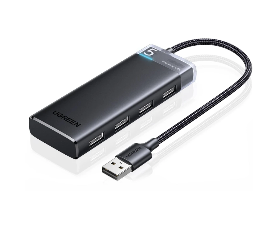 USB-хаб UGREEN CM653 15548 4-Port USB-A Hub Black
