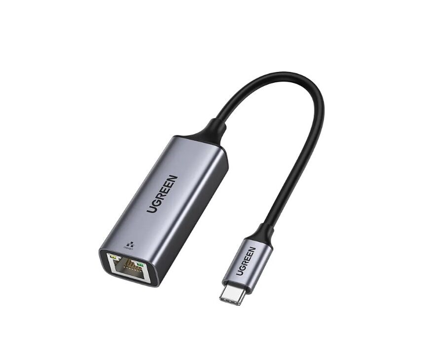Адаптер U Green CM199 (50737) USB Type C to 10/100/1000 M Ethernet Adapter серый космос