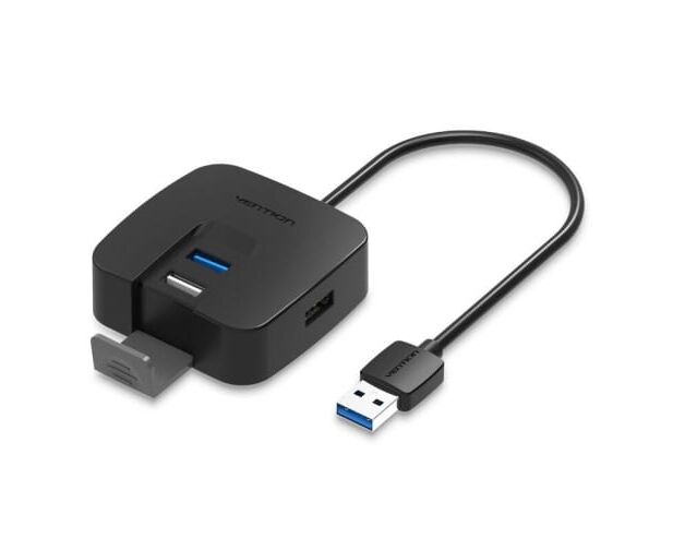 Концентратор Vention CHABD OTG USB 2.0/USB 3.0 на 4 порта черный 0.5м