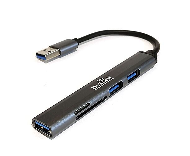 Контроллер De Tech DT-HB373 USB3.0 на 1x USB3.0+2x USB2.0+SD+TF