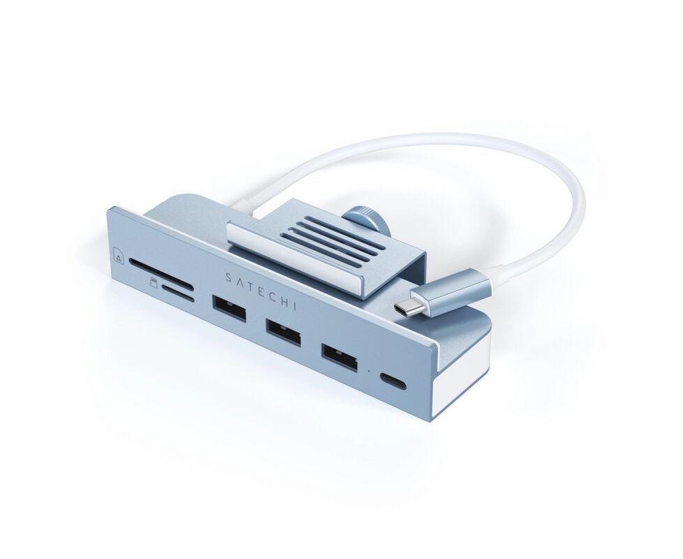 USB-концентратор Satechi Aluminum USB-C Clamp Hub for 24" i Mac Blue ST-UCICHB