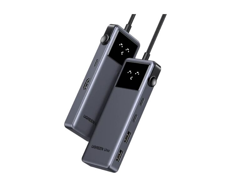 Конвертер UGREEN CM888 (35998) UNO 6-in-1 4 K 60 Hz USB-C HDMI+2*USB 3.2 A+2*USB 3.2 C+PD Power Converter Gray