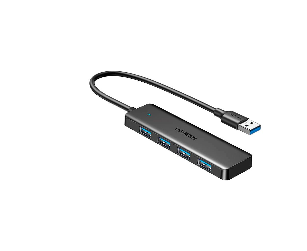 Хаб UGREEN CM219 (35574) 4-Port USB 3.0 Hub with USB-C power port 1m Black