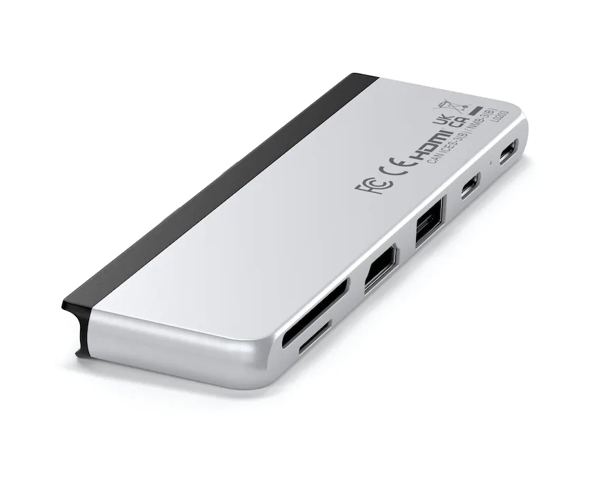 USB-hub Satechi Dual USB-C Hub For Surface Pro 9 Silver ST-HSP9 P