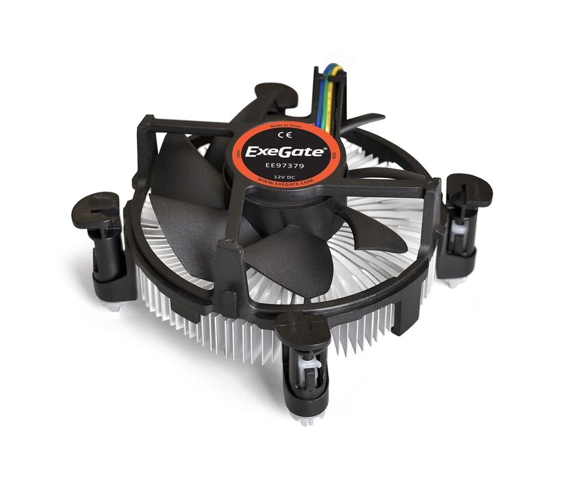 Кулер Exe Gate EE97379 EX283280 RUS, Al, S775/1150/1151/1155/1156, TDP 65 W, Hydro bearing, 4pin, 23.5db