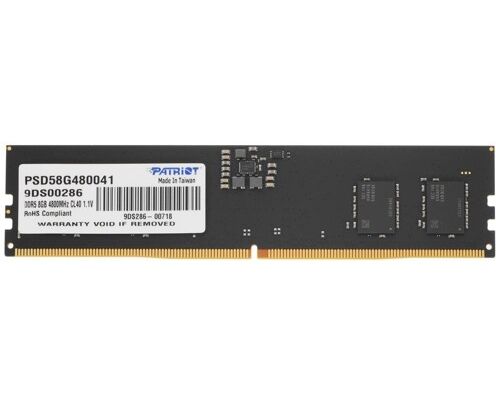 RAM 8 GB DDR5-4800 PC5-38400 Patriot Signature CL40, ECC, 1.1 V