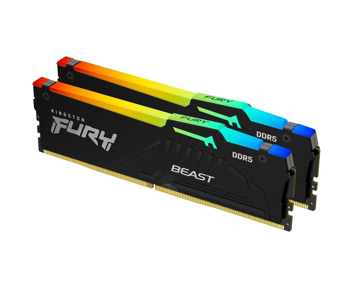 ОЗУ Kingston FURY Beast RGB (KF552 C40 BBAK2-32) 32 GB 5200 MT/s DDR5 CL40 DIMM (Kit of 2)