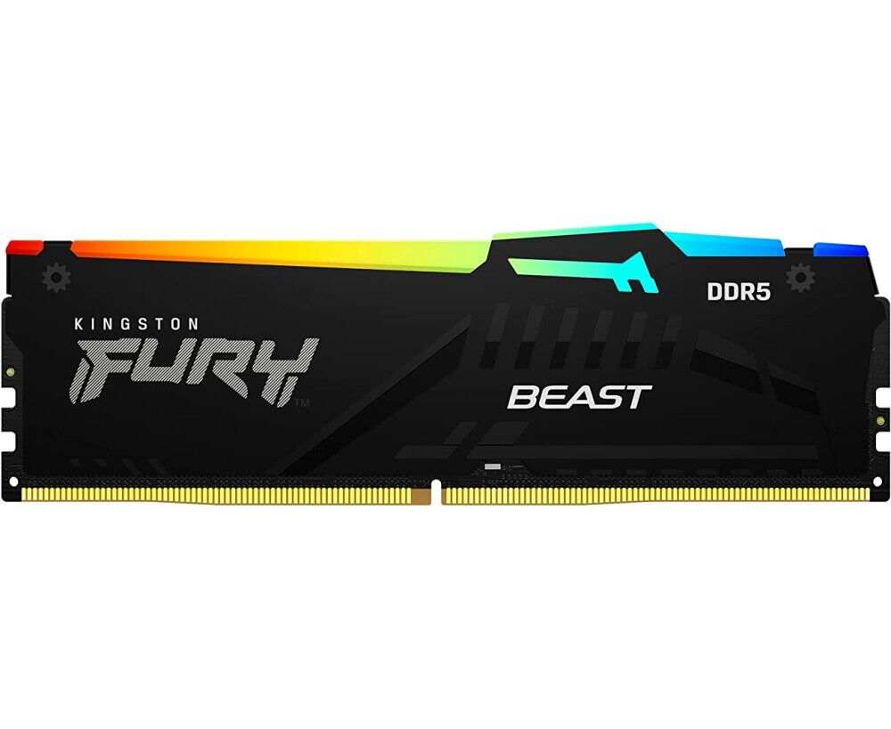 ОЗУ Kingston FURY Beast Black XMP Gaming Memory (KF552 C40 BBA-16) DDR5 5200 16 GB DIMM Non-ECC, CL40, 1.25 V, 1 RX8 40-40-40