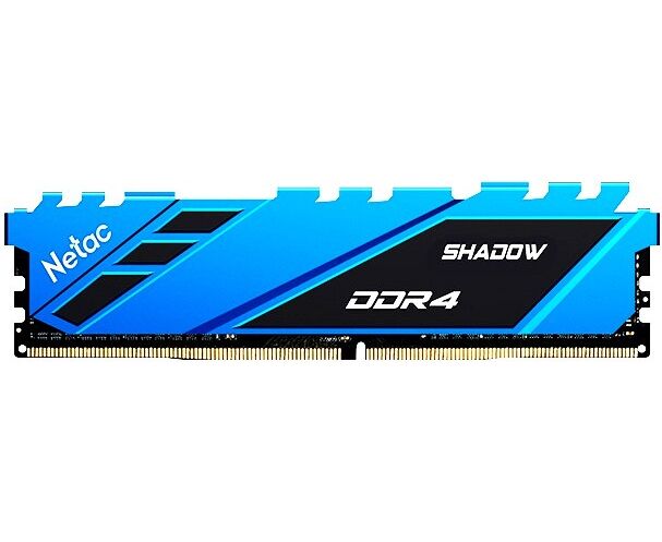 ОЗУ Netac Shadow (NTSDD4 P26 SP-16 B) DIMM DDR4 16 Gb PC21300 2666 M Hz CL19 blue с радиатором