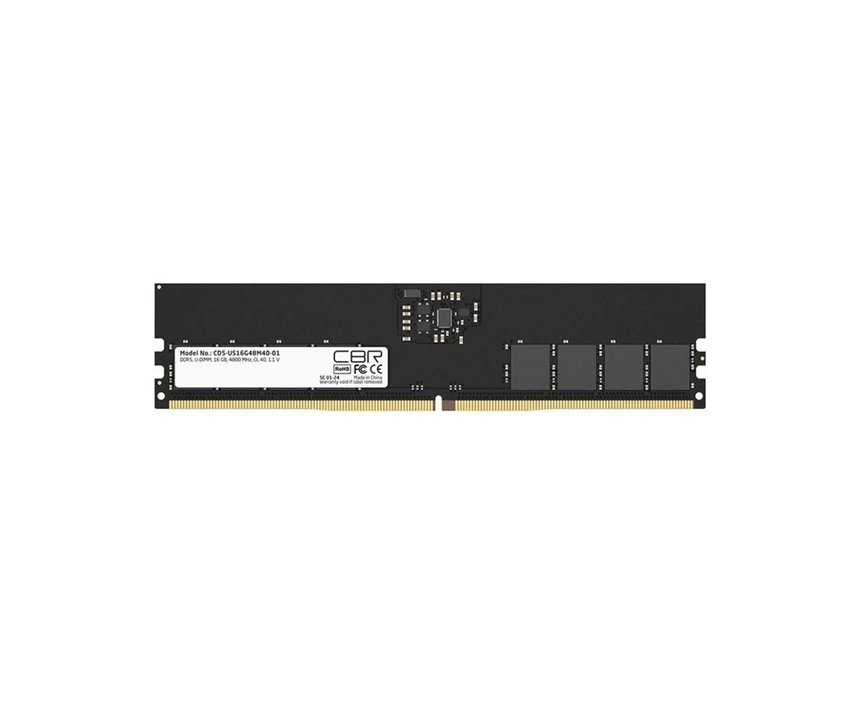 ОЗУ CBR CD5-US16 G48 M40-01 DDR5 DIMM (UDIMM) 16 GB PC5-38400, 4800 M Hz, CL40, 1.1 V