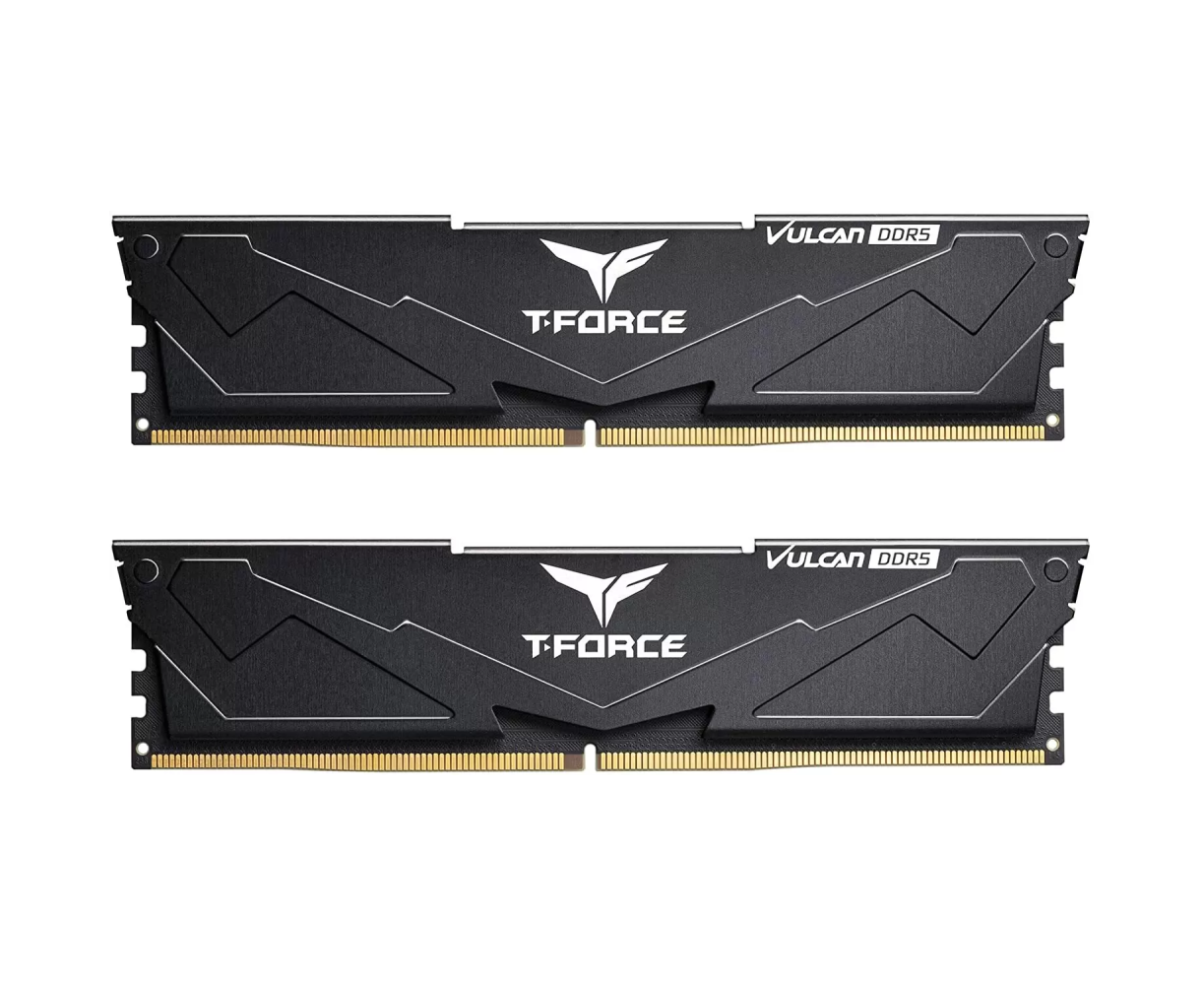 ОЗУ TEAMGROUP T-Force Vulcan 32 GB (FLBD532 G6000 HC38 ADC01) (2x16 GB) DDR5 6000 M Hz CL38 (38-38-38-78) 1.25 V / Black
