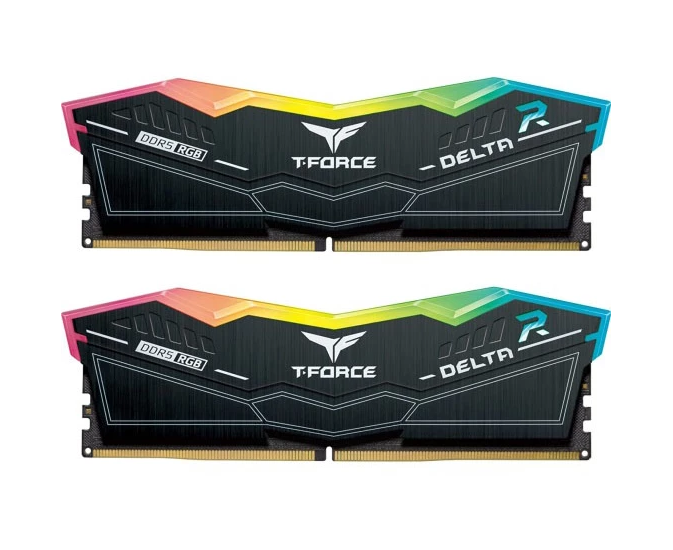 ОЗУ TEAMGROUP T-Force Delta RGB (FF3 D532 G6000 HC38 ADC01) 32 GB (2x16 GB) DDR5 6000 M Hz CL38 (38-38-38-78) 1.25 V / Black