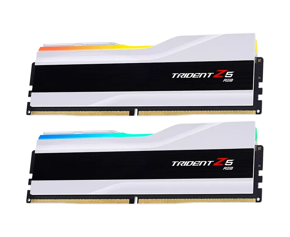 ОЗУ G.SKILL Trident Z5 RGB (F5-6000 J3036 F48 GX2-TZ5 RW) 96 GB (2x48 GB) 6000 M Hz DDR5 CL30 (30-36-36-96) 1.35 V / White