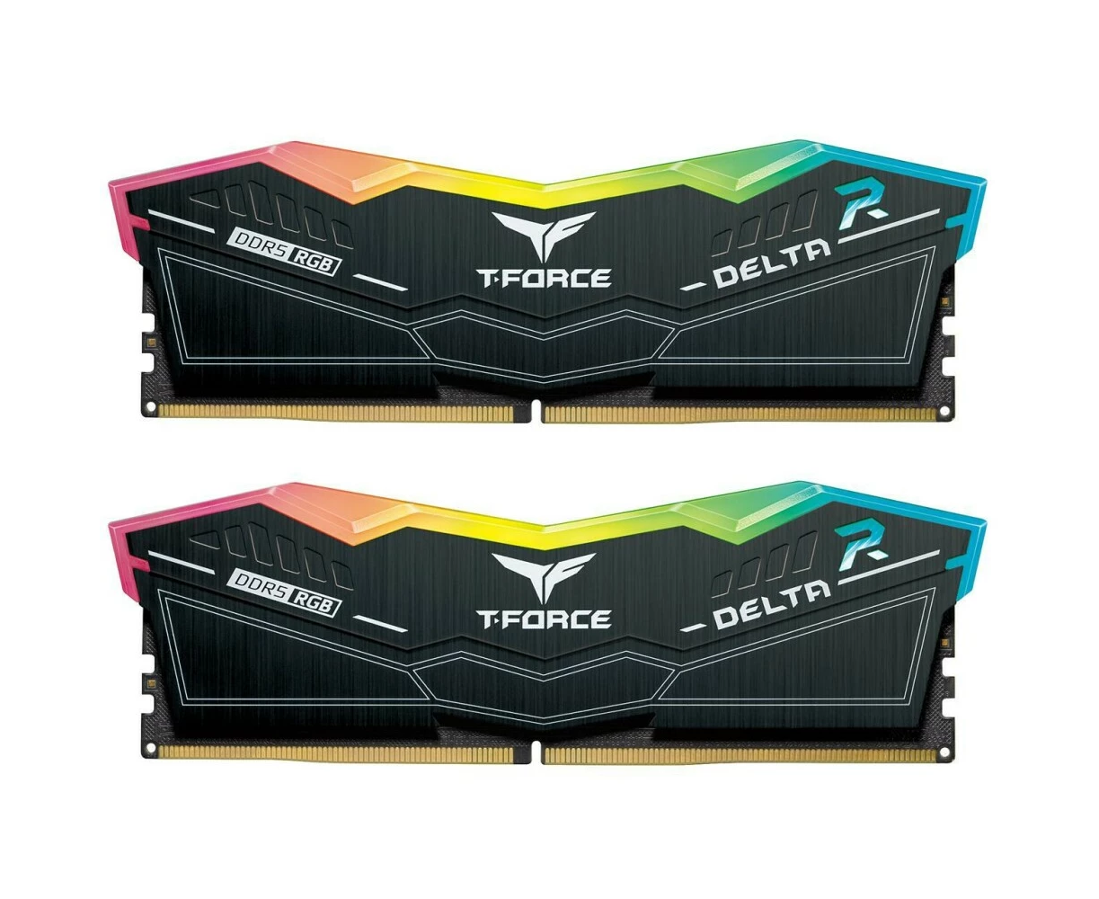 ОЗУ TEAMGROUP T-Force Delta RGB 64 GB (FF3 D564 G6000 HC38 ADC01) (2x32 GB) DDR5 6000 M Hz CL38 (38-38-38-78) 1.3 V / Black