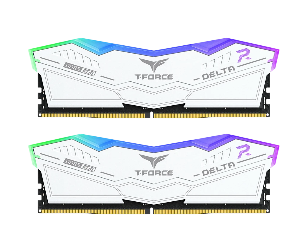ОЗУ TEAMGROUP T-Force Delta RGB 32 GB (FF4 D532 G6000 HC38 JDC01) (2x16 GB) DDR5 6000 M Hz CL38 (38-46-46-84) 1.35 V / White