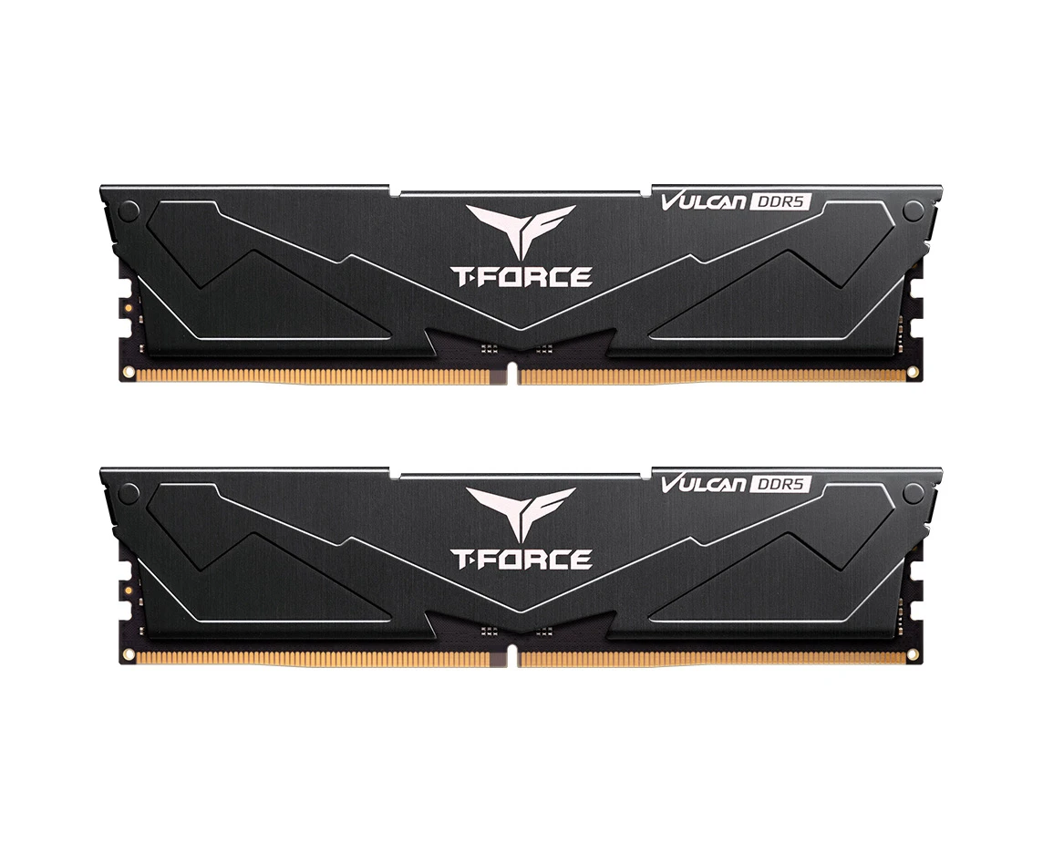 ОЗУ TEAMGROUP T-Force Vulcan 64 GB (FLBD564 G6000 HC38 JDC01) (2x32 GB) DDR5 6000 M Hz CL38 (38-46-46-84) 1.35 V / Black