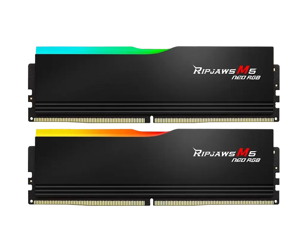 ОЗУ G.SKILL Ripjaws M5 Neo RGB (F5-6000 J3636 F16 GX2-RM5 NRK) 32 GB (2x16 GB) DDR5 6000 M Hz CL36 (36-36-36-96) 1.35 V / Black