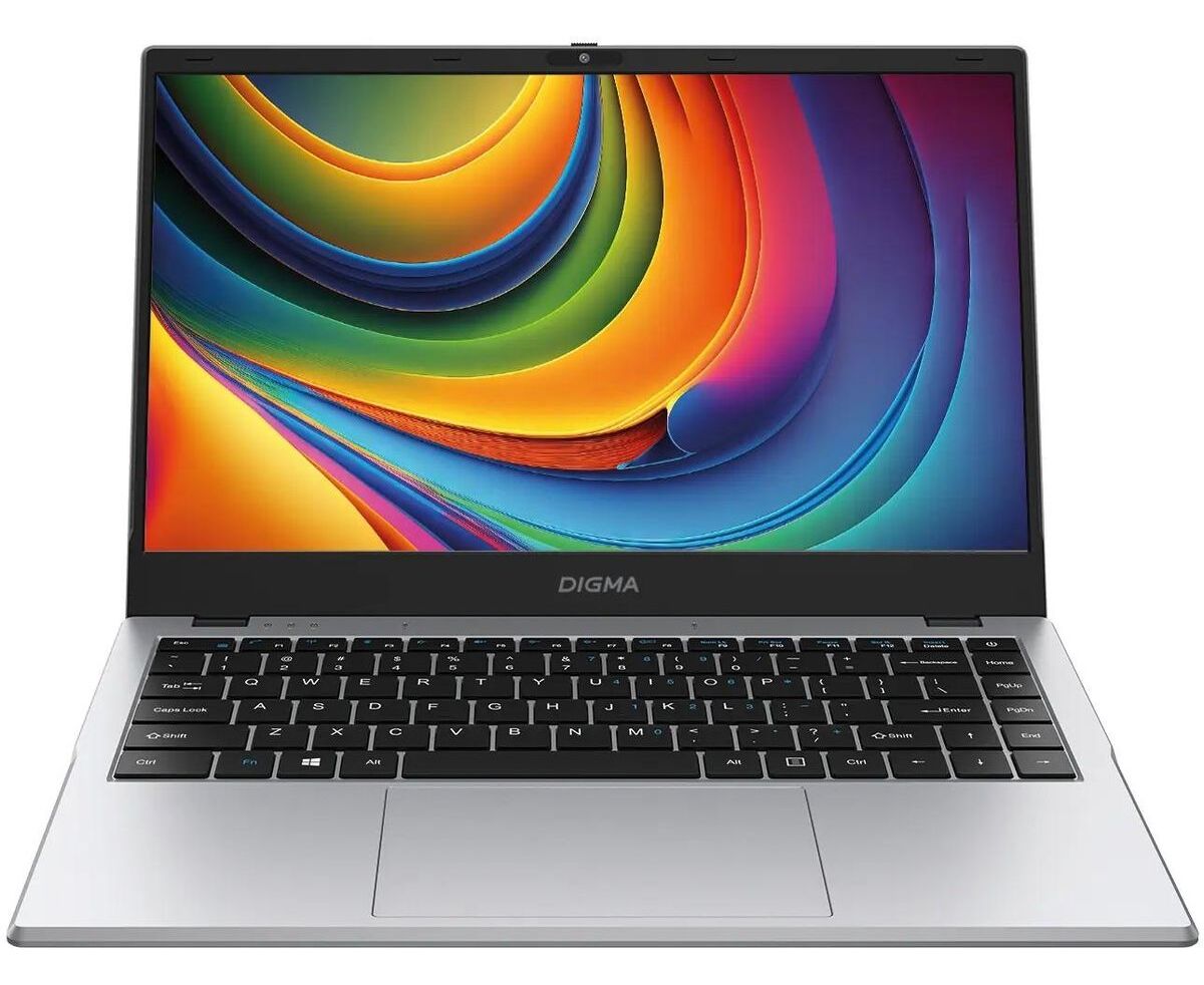 Ноутбук Digma Eve C4801 (DN14 N1-8 CXW01) 14", IPS, Intel N100 0.8 ГГц, 4-ядерный, 8 ГБ LPDDR5, 256 ГБ SSD, Intel UHD Graphics интегрированное, Windows 11