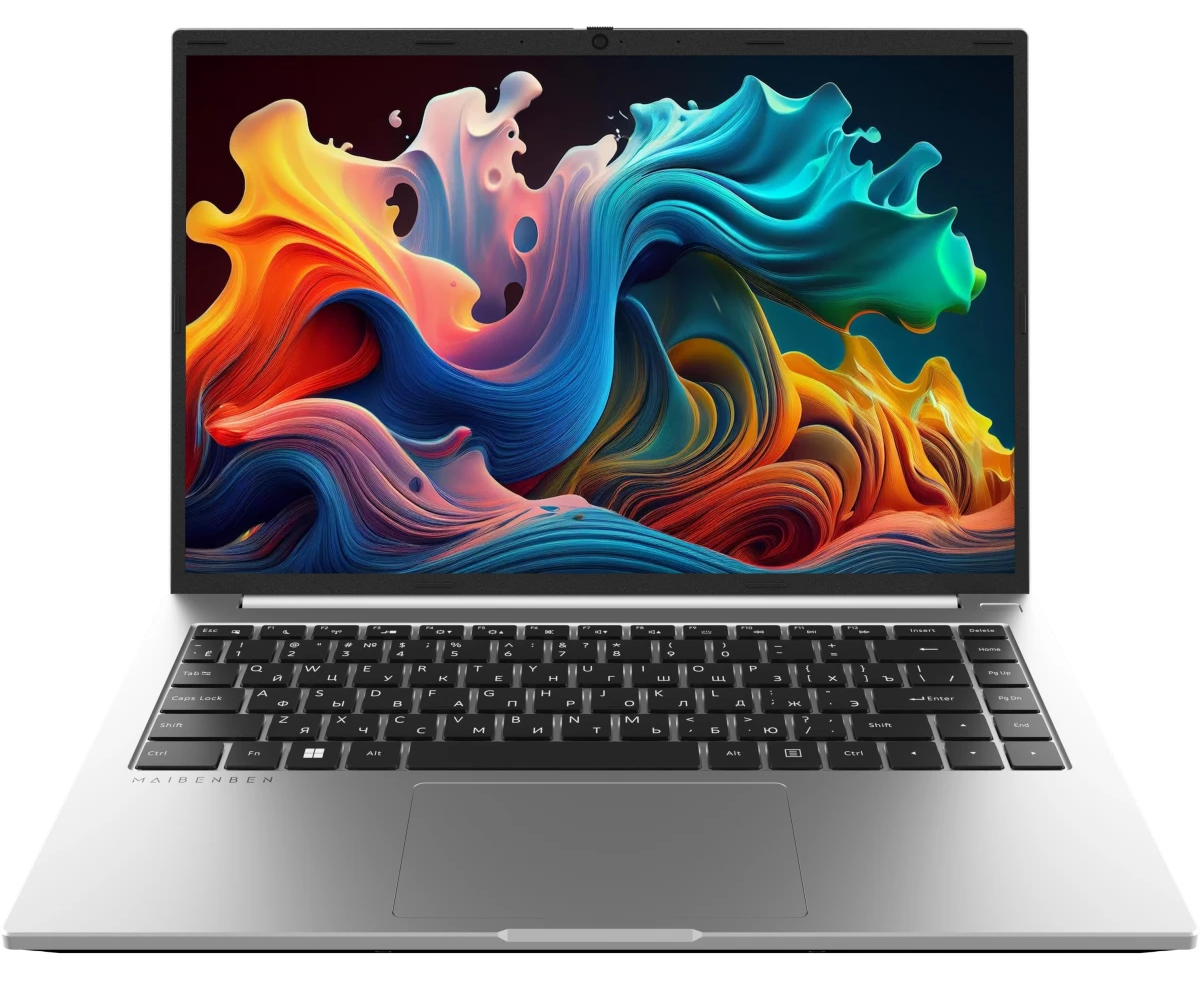 Ноутбук Maibenben S14 B-R560 UM (S14 B-R560 UMBQSLSRE0) 14.5" QHD IPS AMD R5-6600 H, 8 Gb, 512 Gb SSD, Linux, серебристый