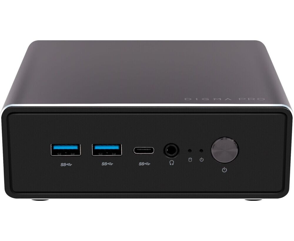 Неттоп Digma Pro Minimax (DPP5-ADXW02) U1 i5 1240 P (1.7) 16 Gb SSD512 Gb UHDG Win 11 Pro Gbit Eth 60 W темно-серый/черный